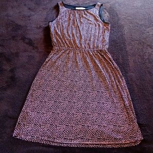 Loft pink and black sleeveless dress